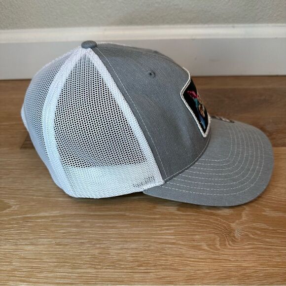 NWT Richardson Owl Gray White Mesh Snapback Hat - Picture 6 of 11